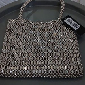KATE Hewko silver metal mini bag nwt made in Canada PRICE FIRM